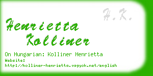 henrietta kolliner business card